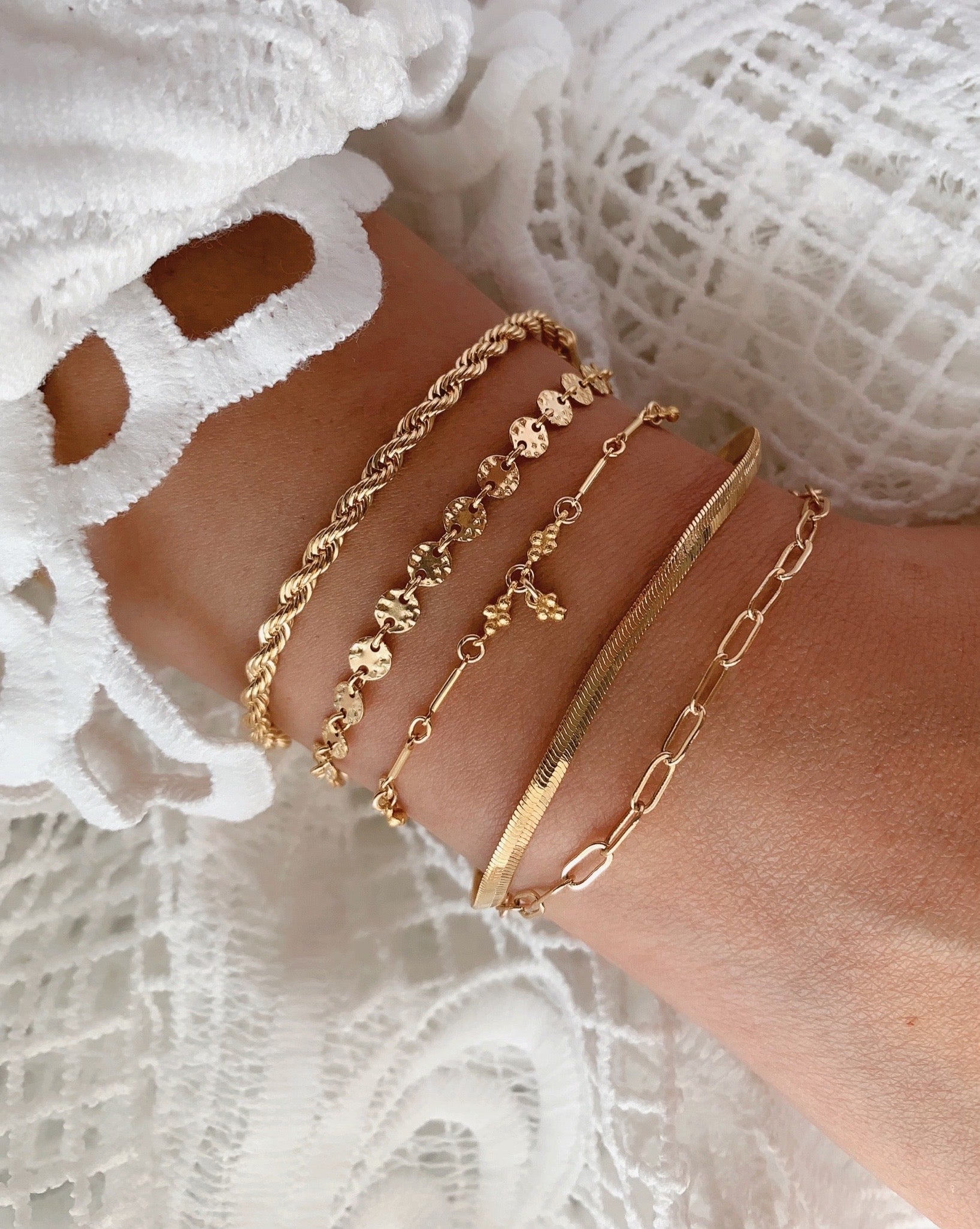 Paperclip chain bracelet in gold fill, designed and made in Australia. Minimalist, timeless bracelet perfect for layering or solo wear.