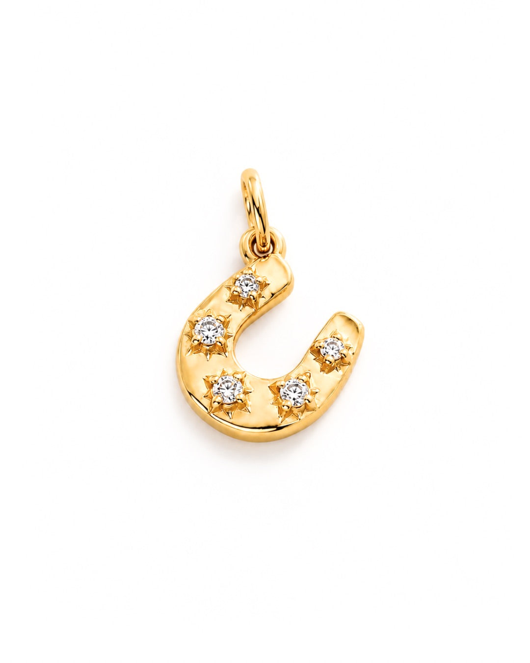 14k gold fill horseshoe protection luck talisman necklace pendant charm