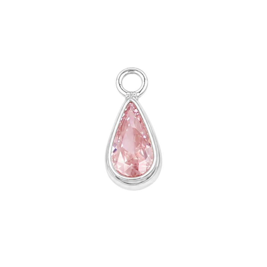 Silver October Birthstone (Teardrop)