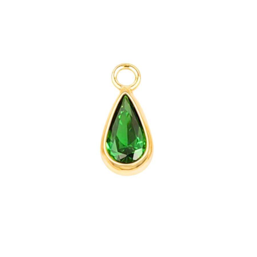 Gold May Teardrop Birthstone