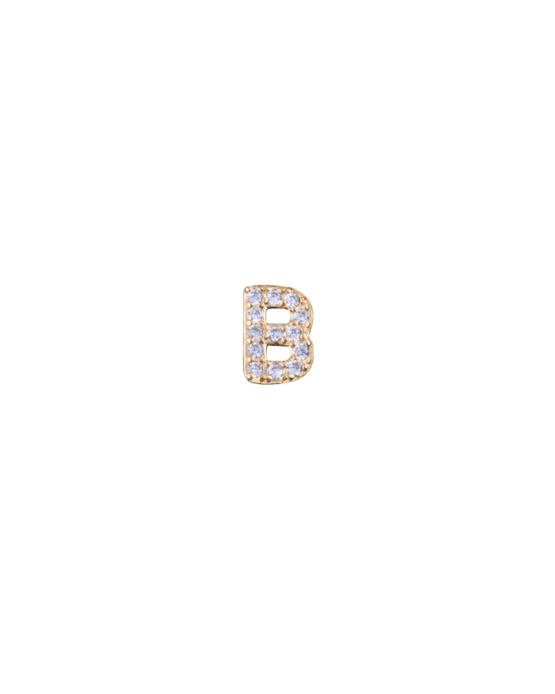 Gold Pavé Letter B