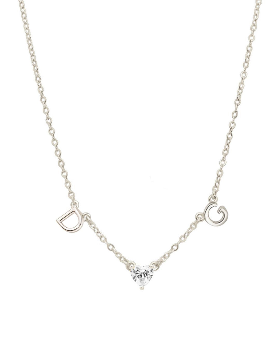 Silver Petite Initial Necklace