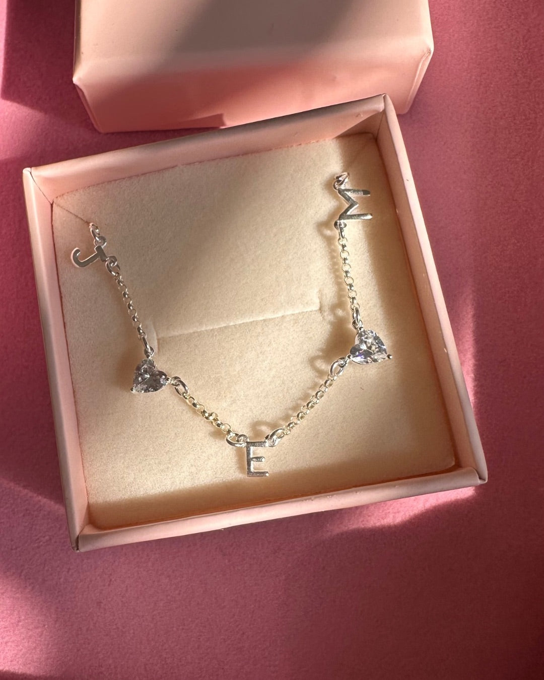Silver Petite Initial Bracelet