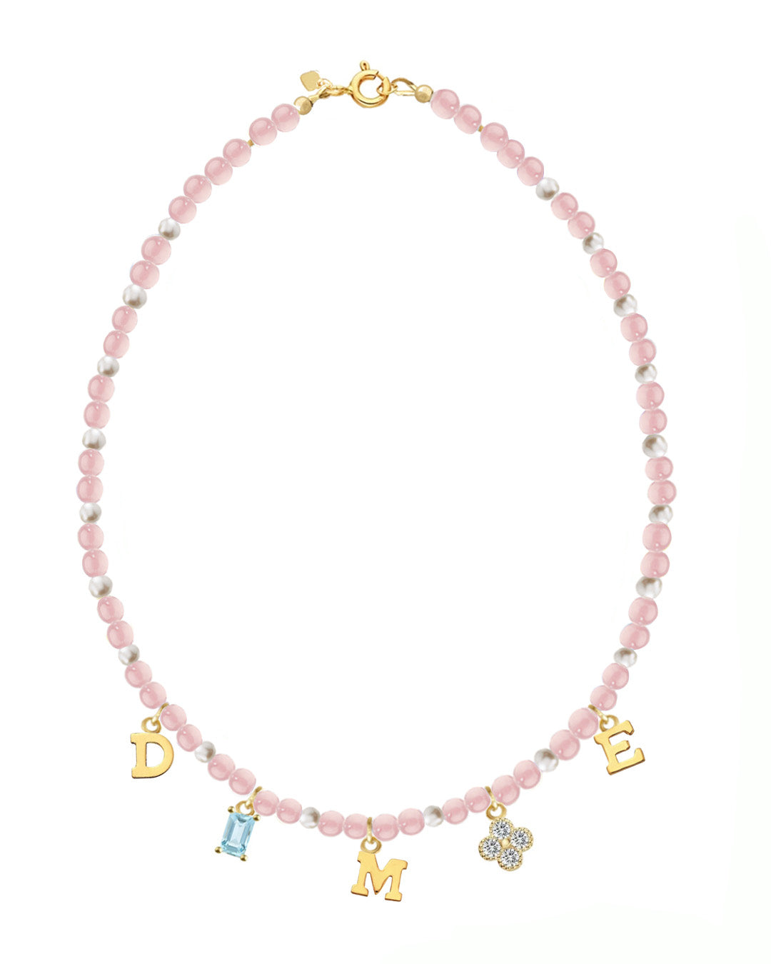 Rose Quartz Charm Necklace