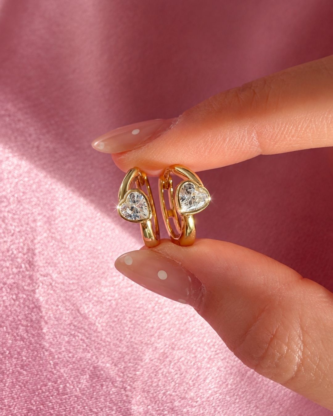 Heart Hoops & Huggies Set