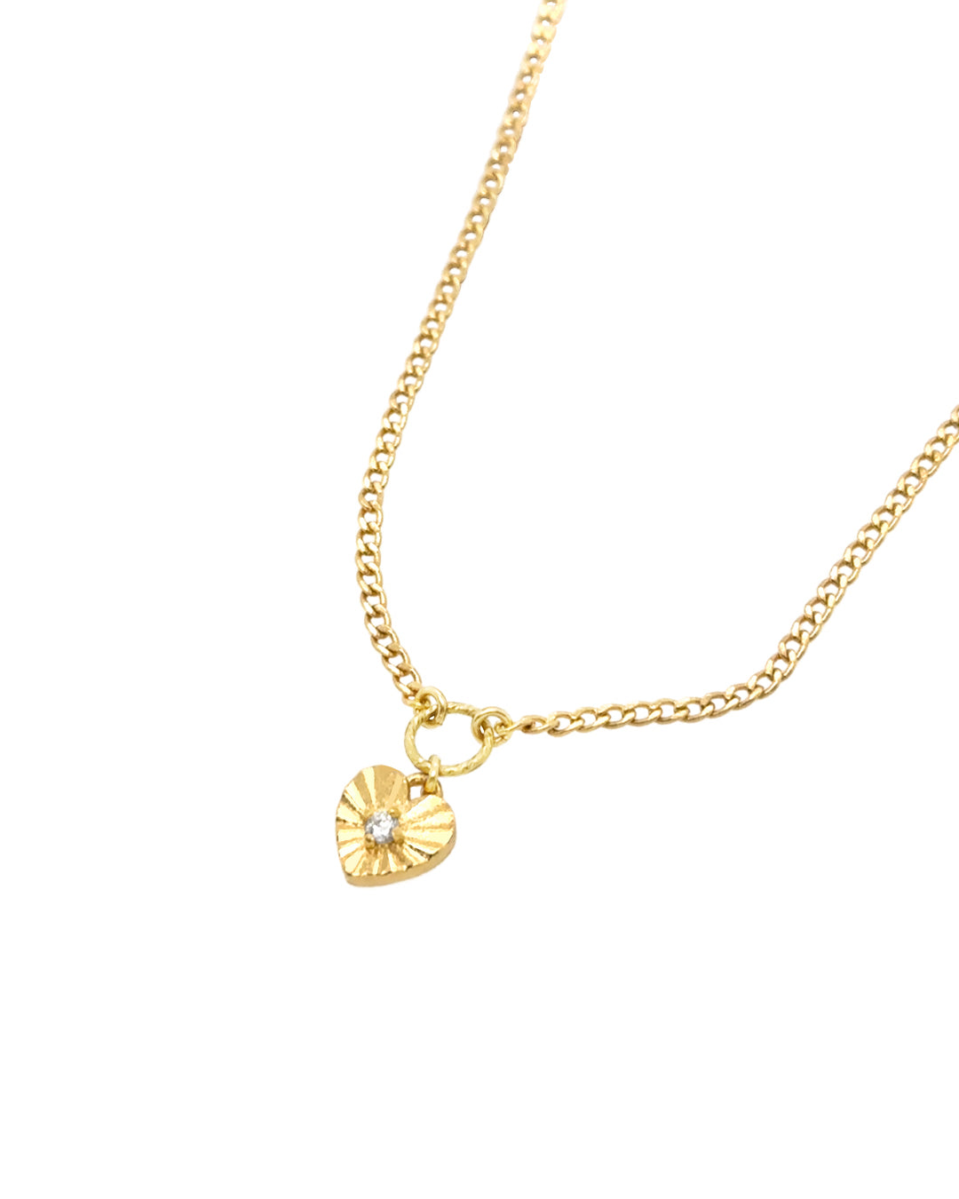 14k gold love amulet choker featuring a heart-shaped pendant with cubic zirconia crystals, designed as a dainty, adjustable necklace perfect for layering or wearing solo. Romantic and meaningful jewellery for gifting or personal style