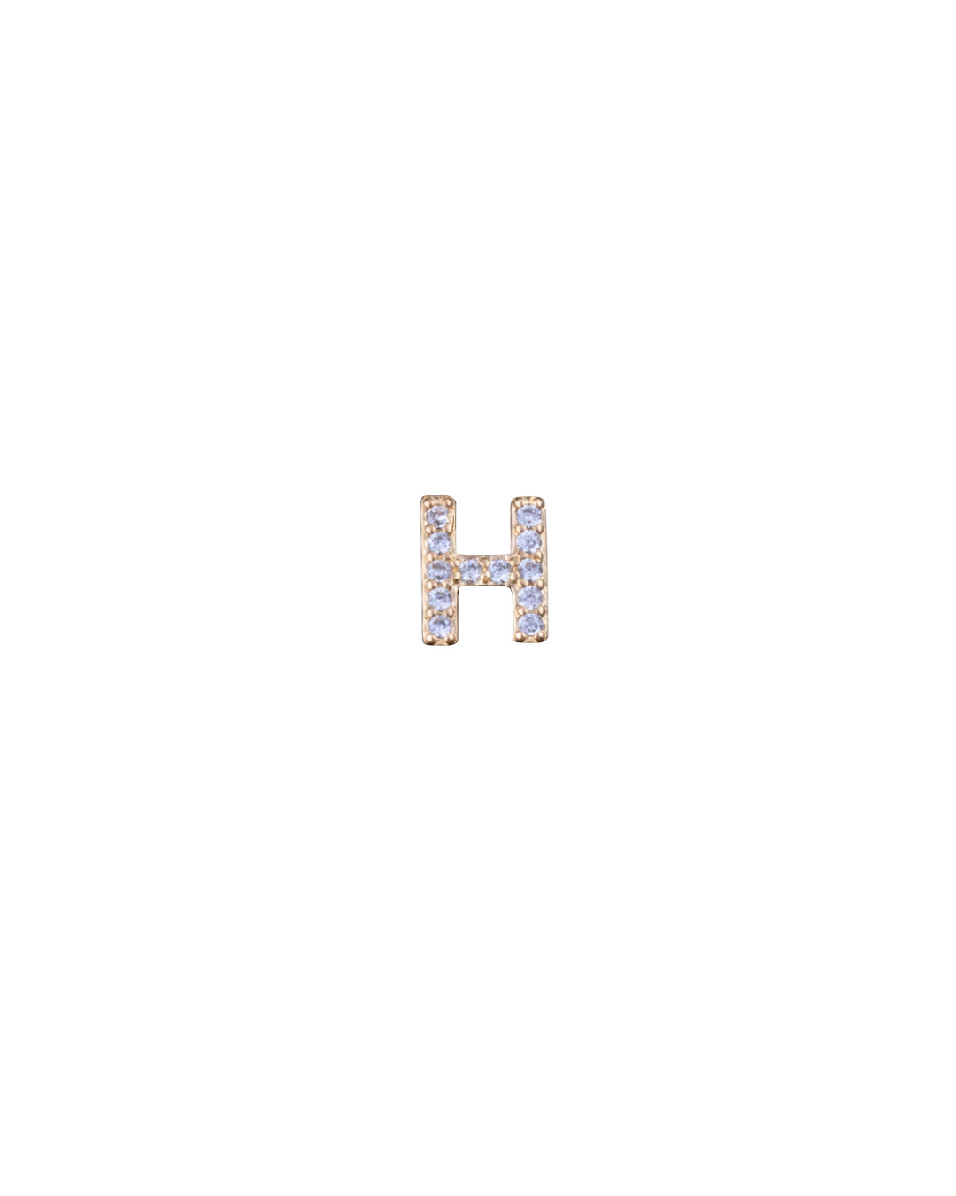 Gold Pavé Letter H