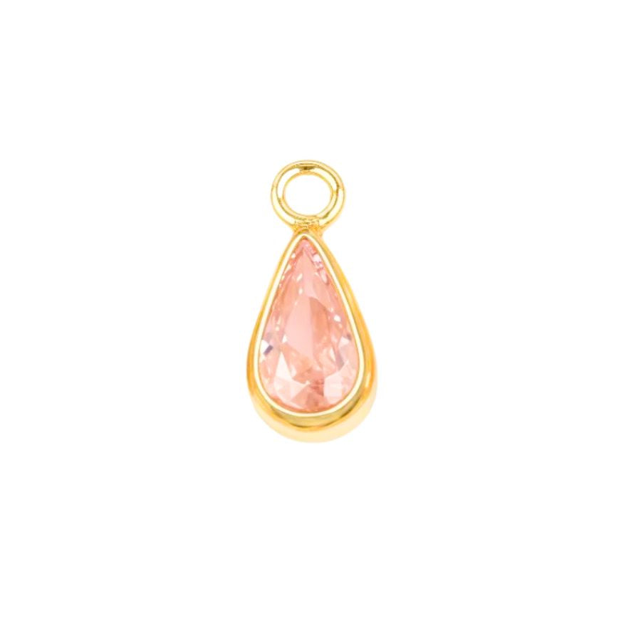 Gold October Teardrop Birthstone