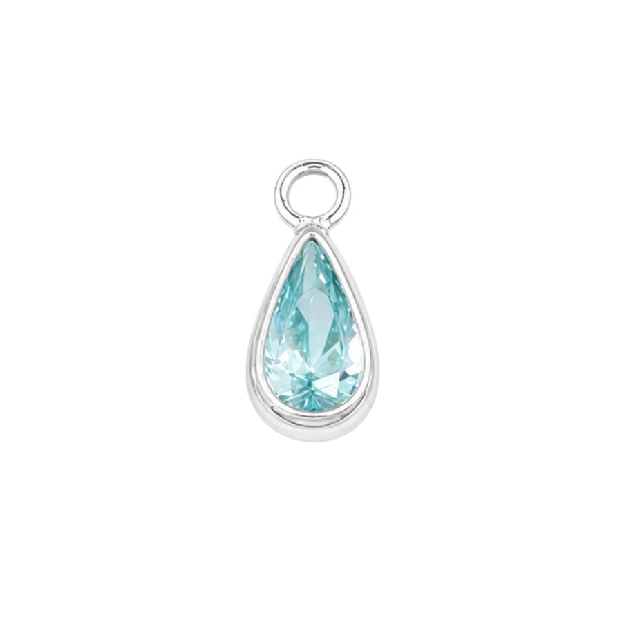 Silver December Birthstone (Teardrop)