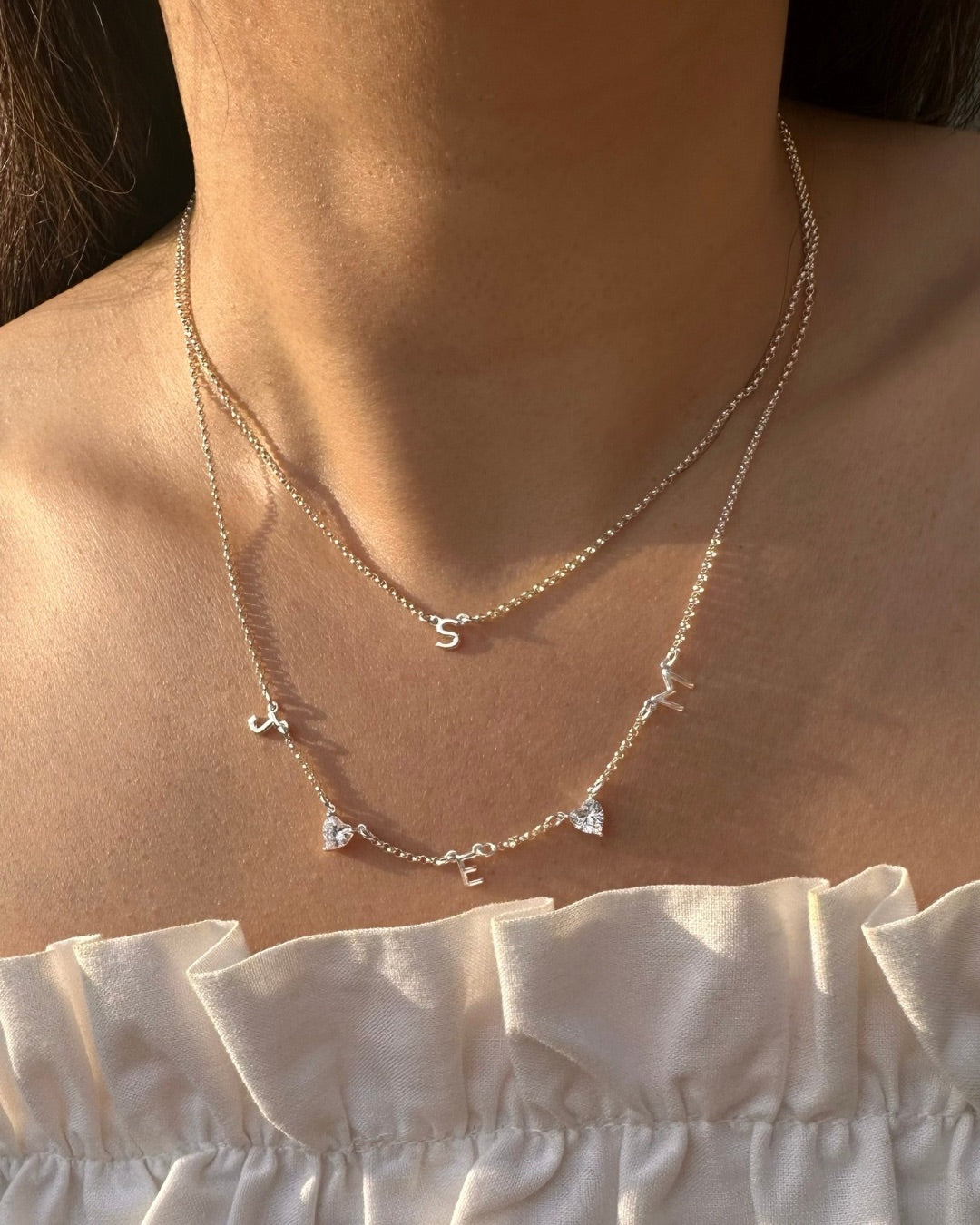 Silver Petite Initial Necklace