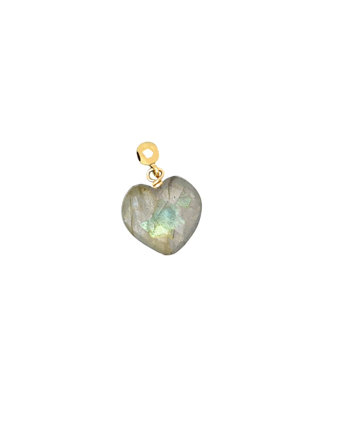 Labradorite Heart Charm