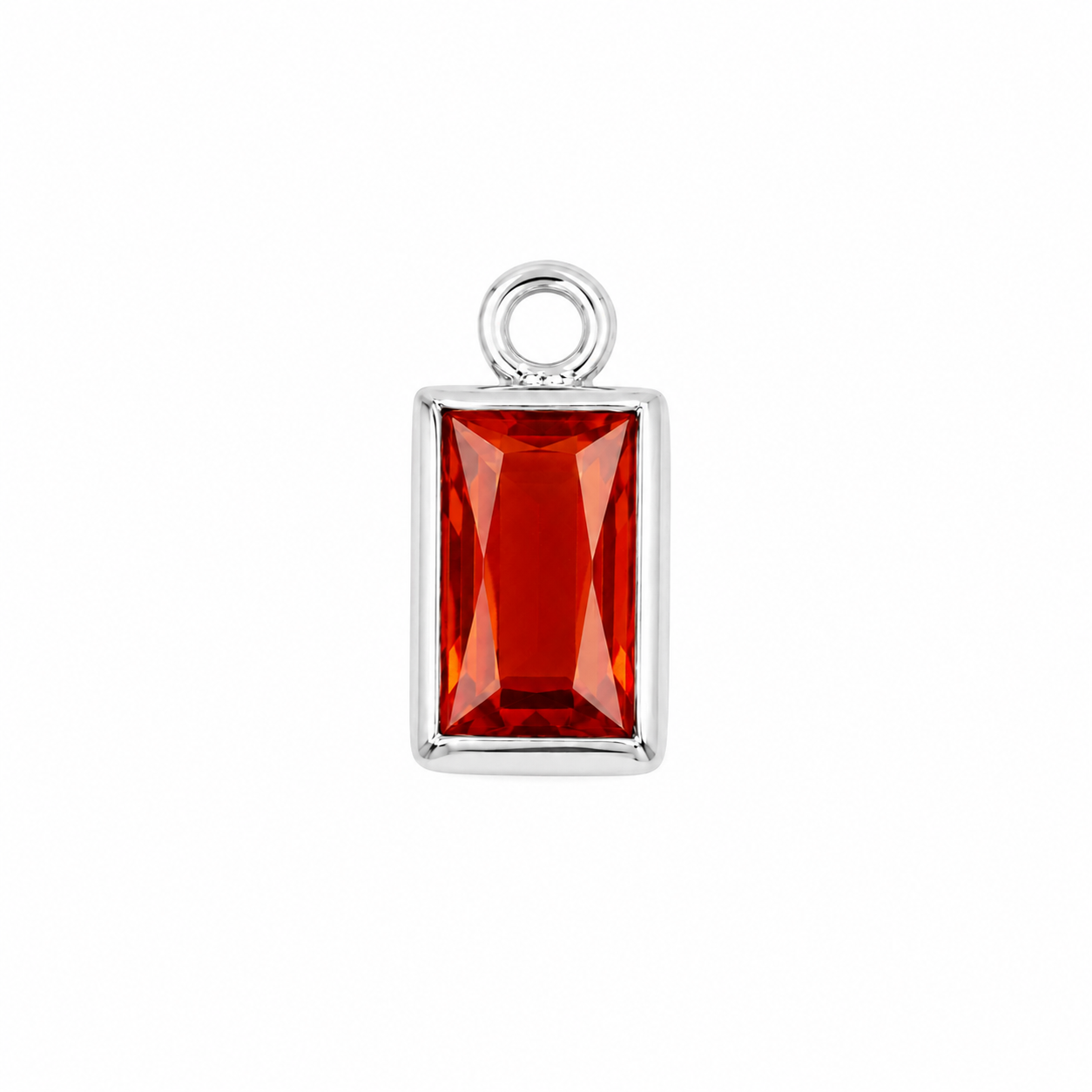 Silver January Birthstone (Baguette)