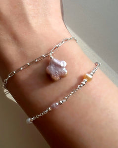 Silver Cloudchaser Pearl Bracelet