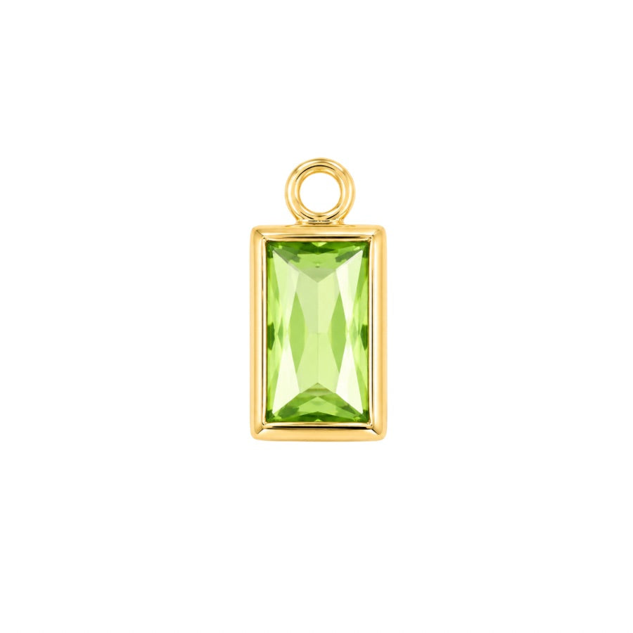 Gold August Baguette Birthstone (Included)