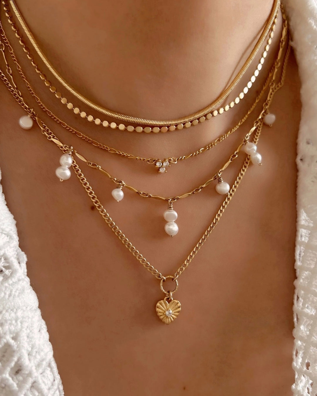 Pearl drop choker necklace with freshwater pearls and dainty pearl drop accents, designed and handmade in Australia. Freshwater pearl choker for a timeless, layered style.