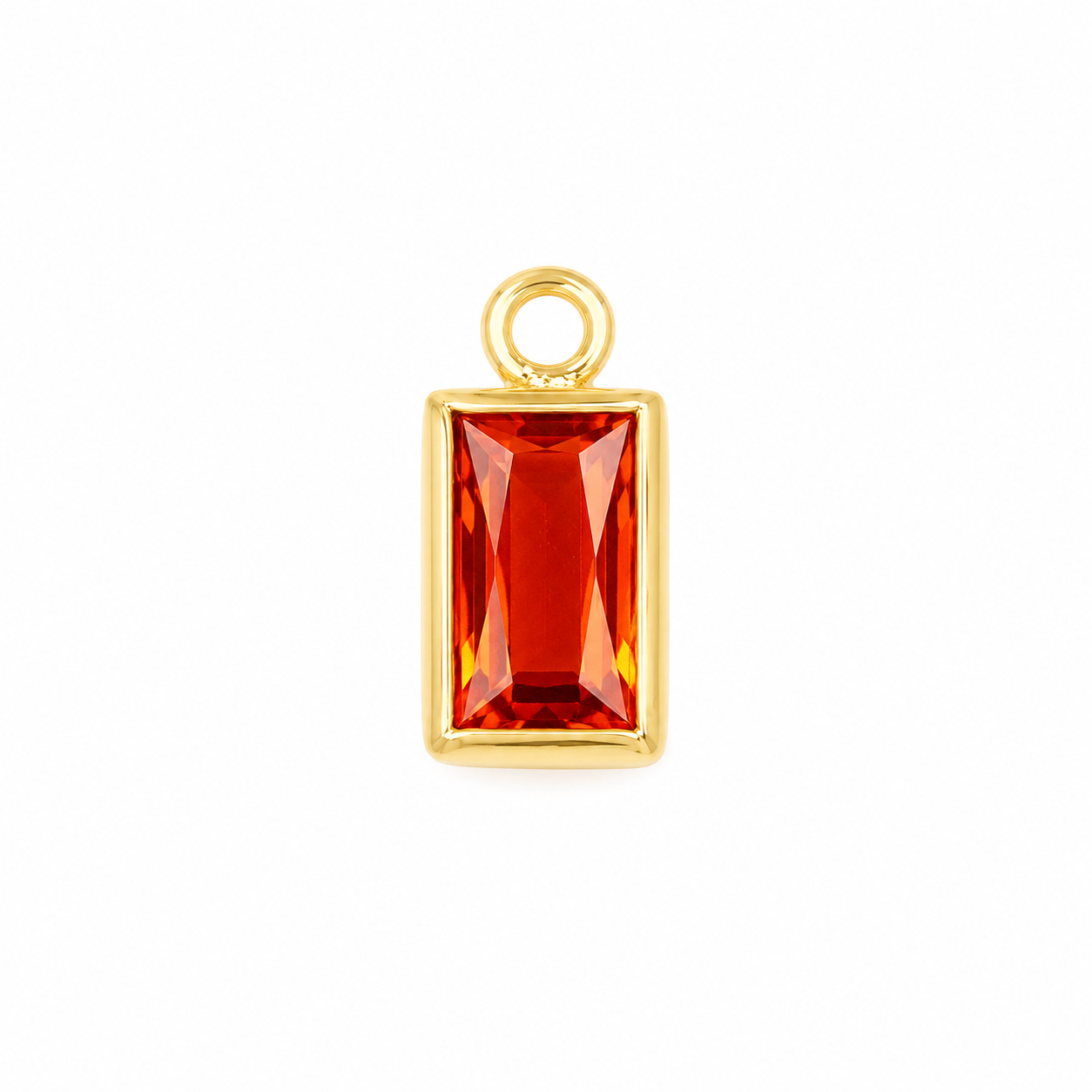 Gold July Baguette Birthstone (Included)