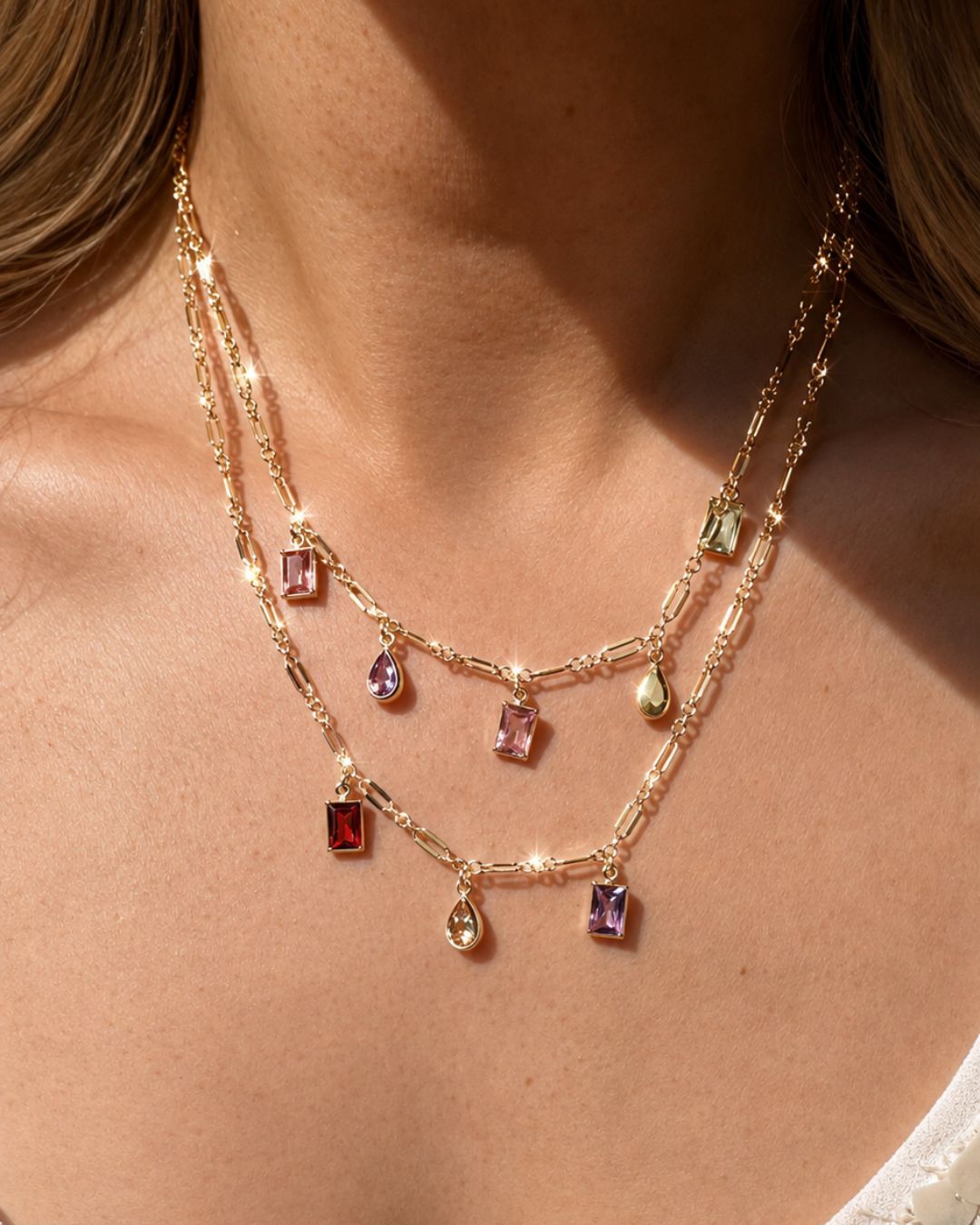 Gold Birthstone Necklace