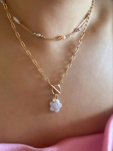 Gold Pearl Bloom Necklace