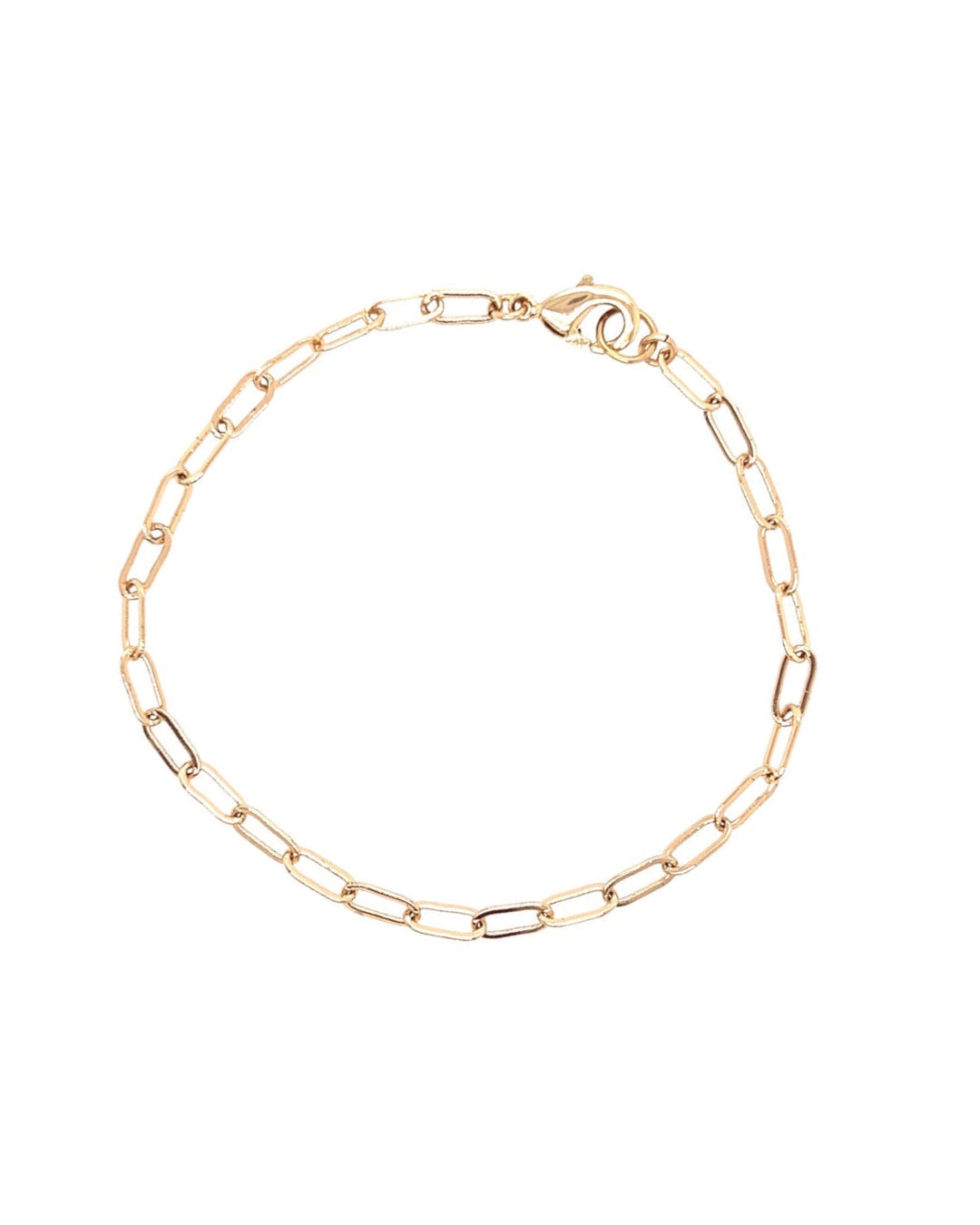 Paperclip chain bracelet in gold fill, designed and made in Australia. Minimalist, timeless bracelet perfect for layering or solo wear.