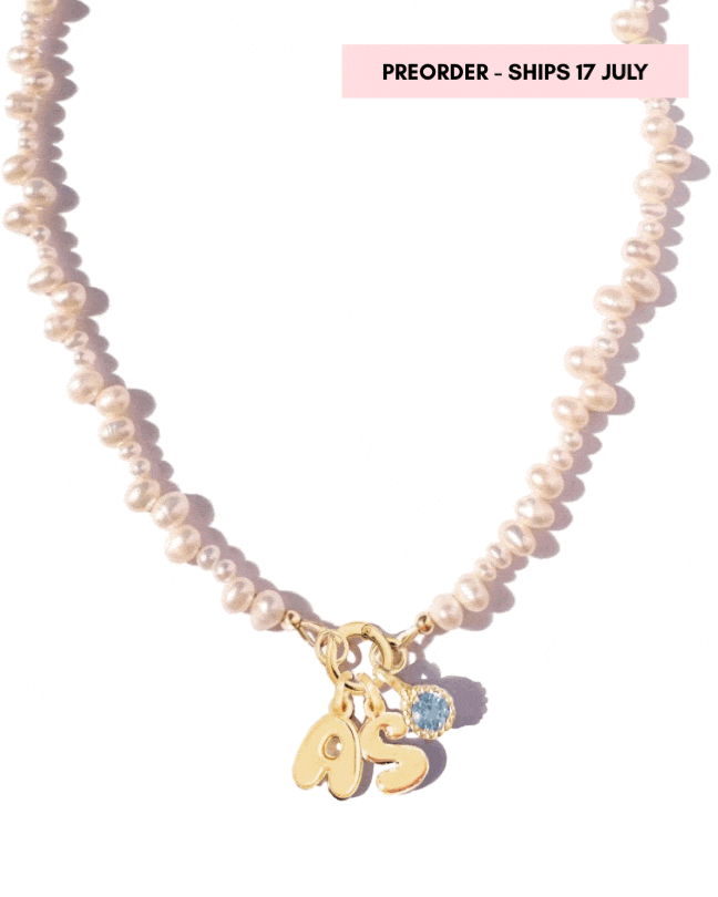 Pearl Charm Holder Necklace