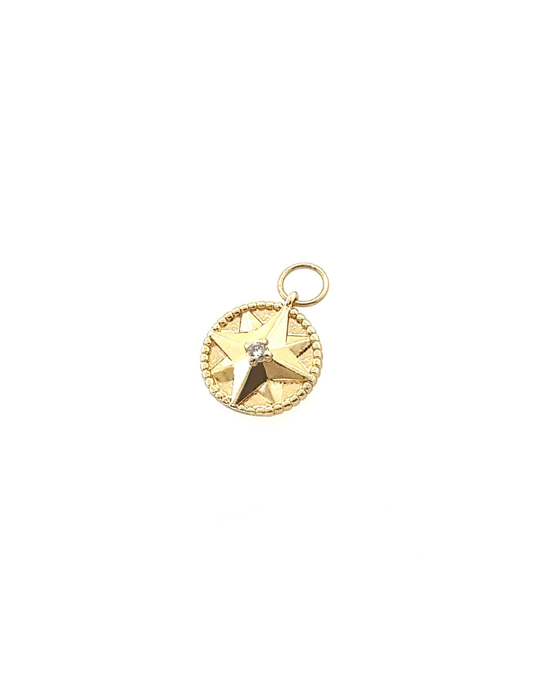 14k yellow gold fill North Star amulet earring charm for huggie hoops. Made in Australia. 