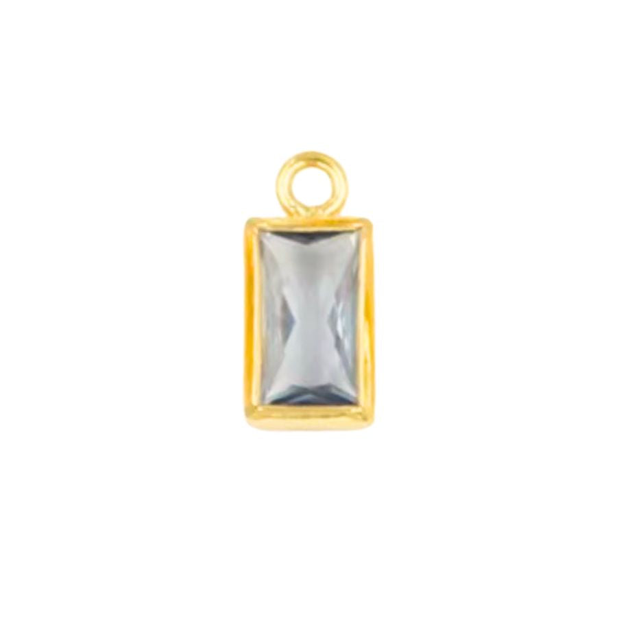 Gold March Birthstone (Baguette)