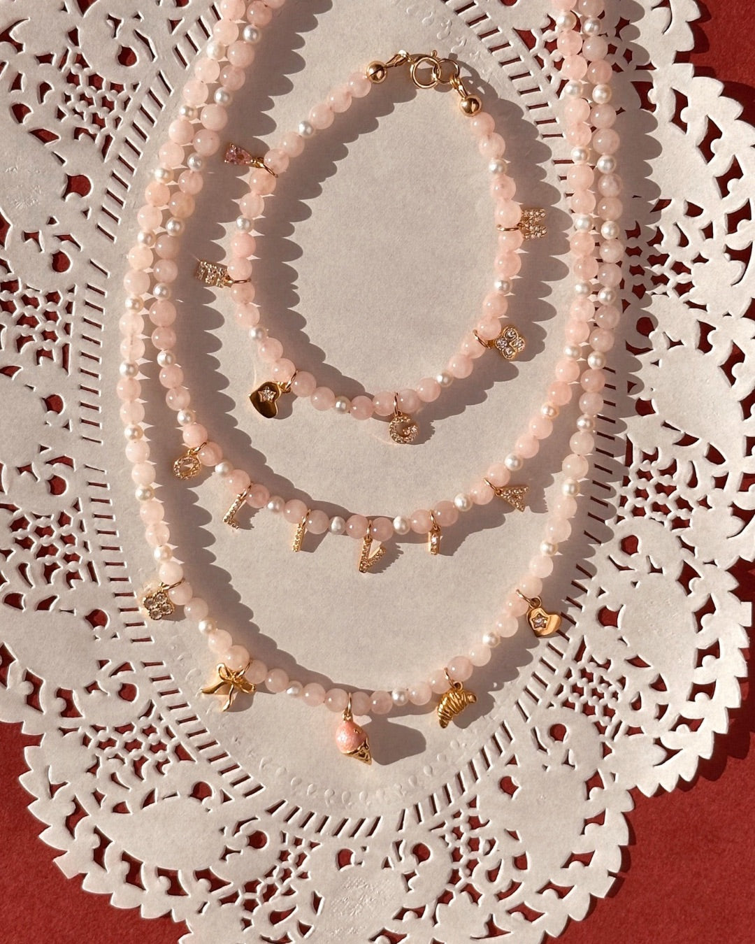 Rose Quartz Charm Necklace