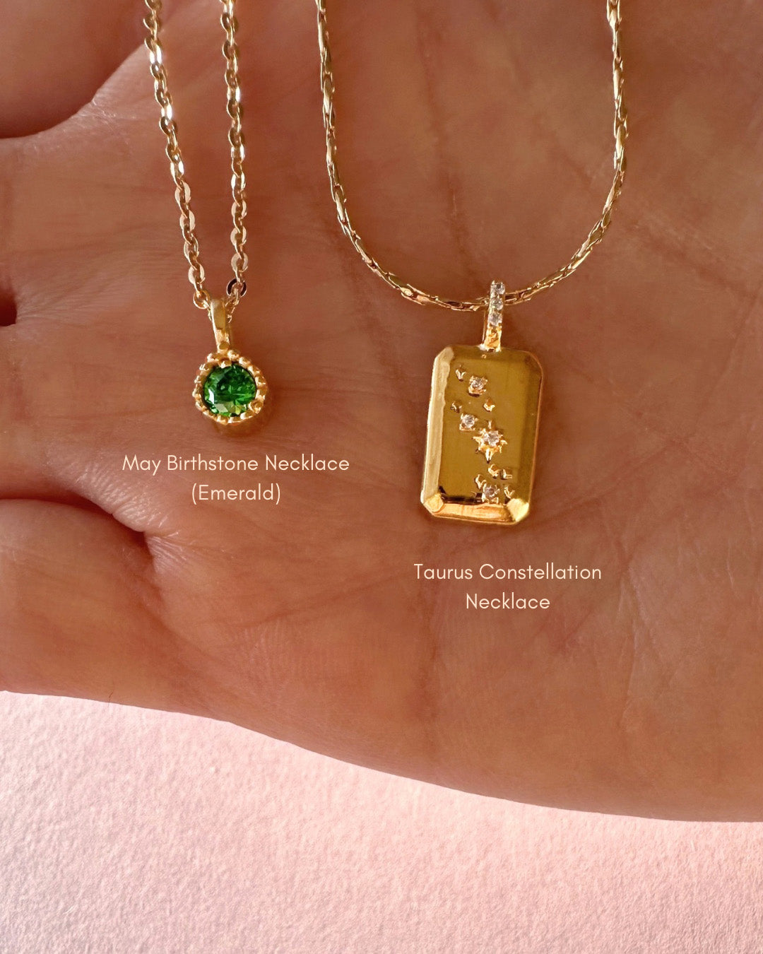 May Birthstone Necklace - Emerald