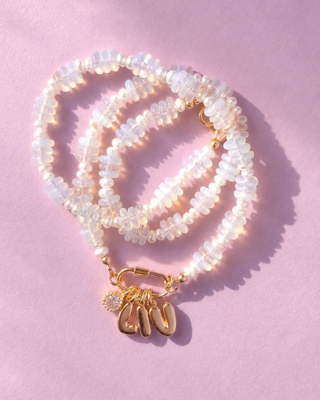 Opaline Charm Holder Necklace