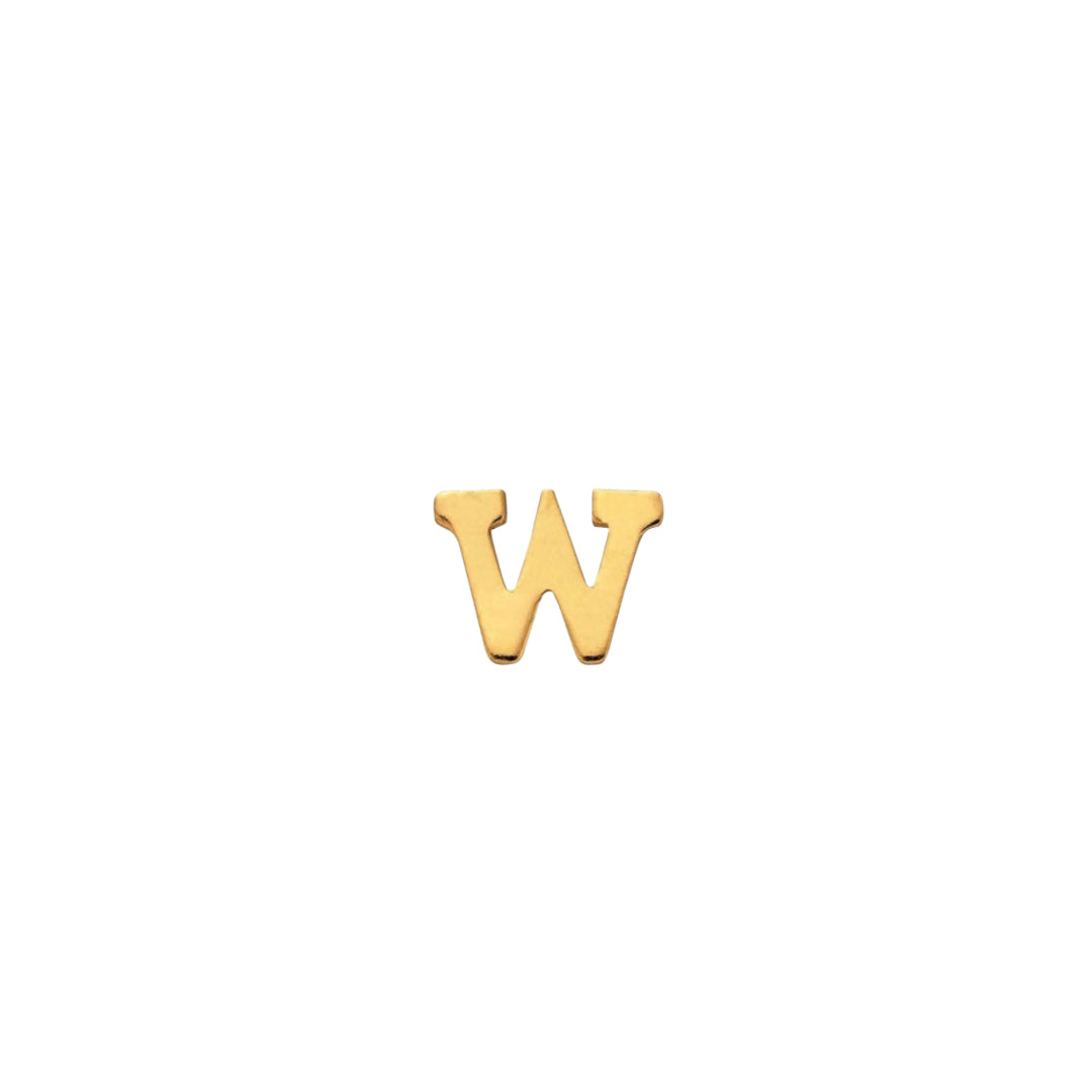 Classic Gold Letter W