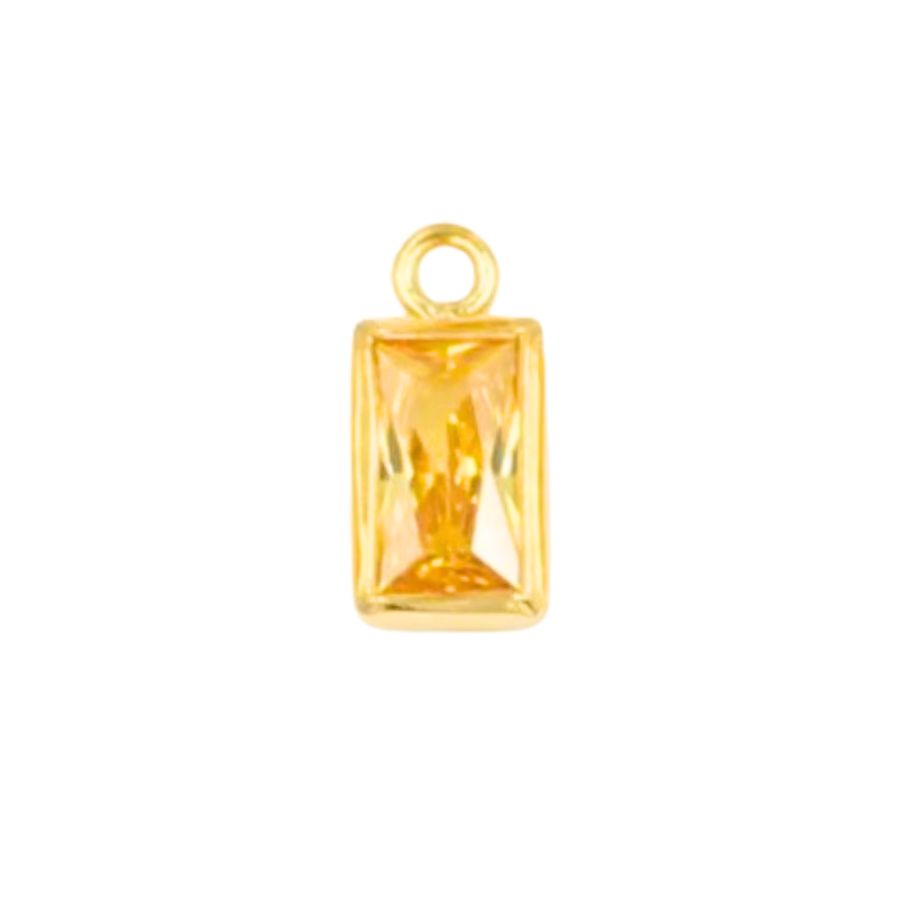 Gold November Birthstone (Baguette)