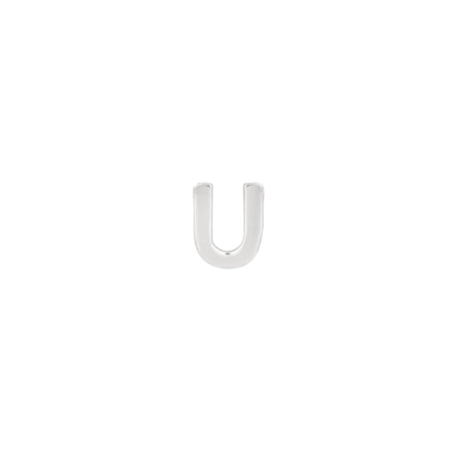 Silver Petite Letter U