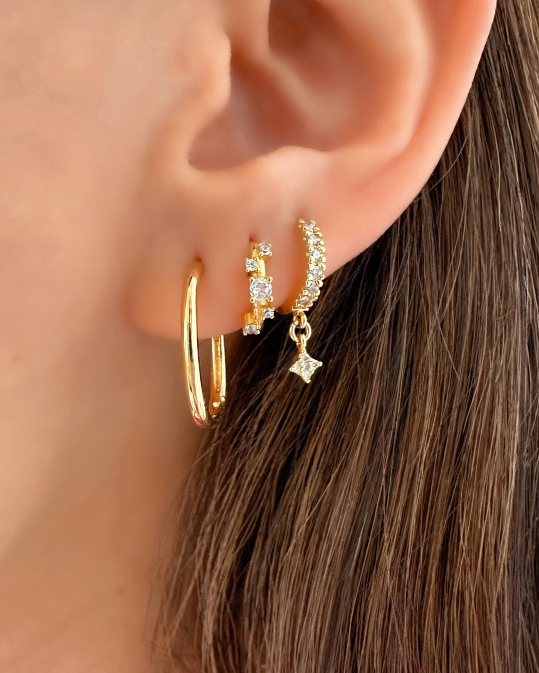 Gold Reverie Oval Hoops