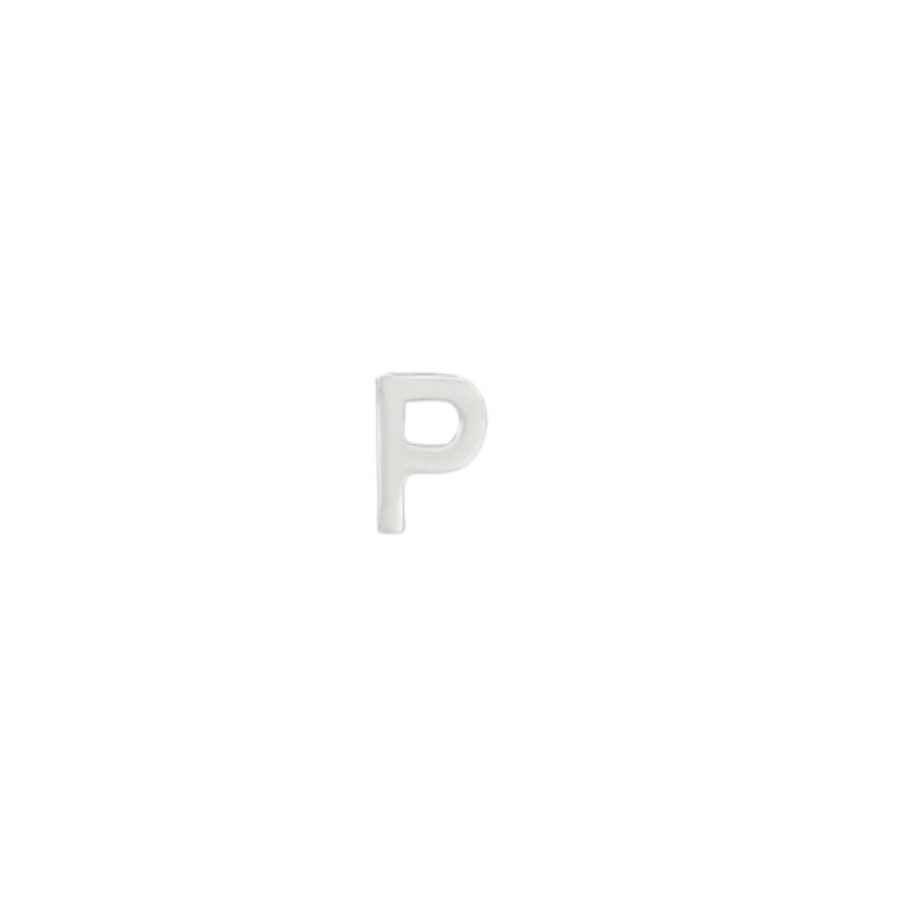 Silver Petite Letter P