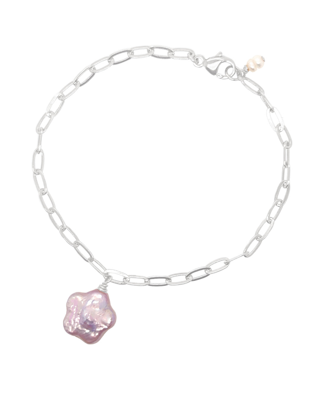 Silver Pearl Bloom Bracelet