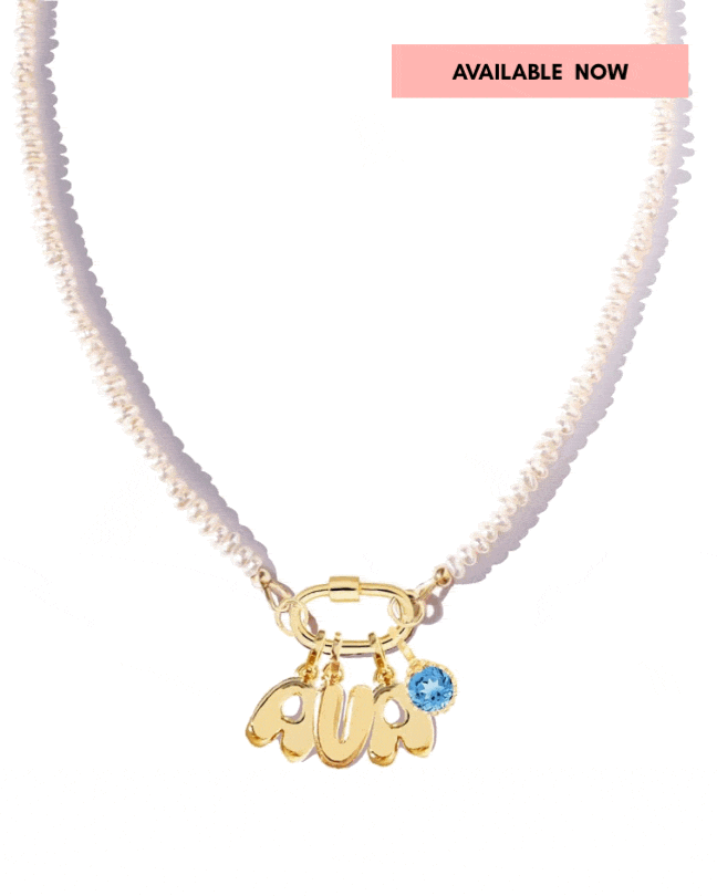 Mini Pearl Carabiner Charm Holder Necklace