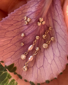 Gold Pearl Dusk Earrings