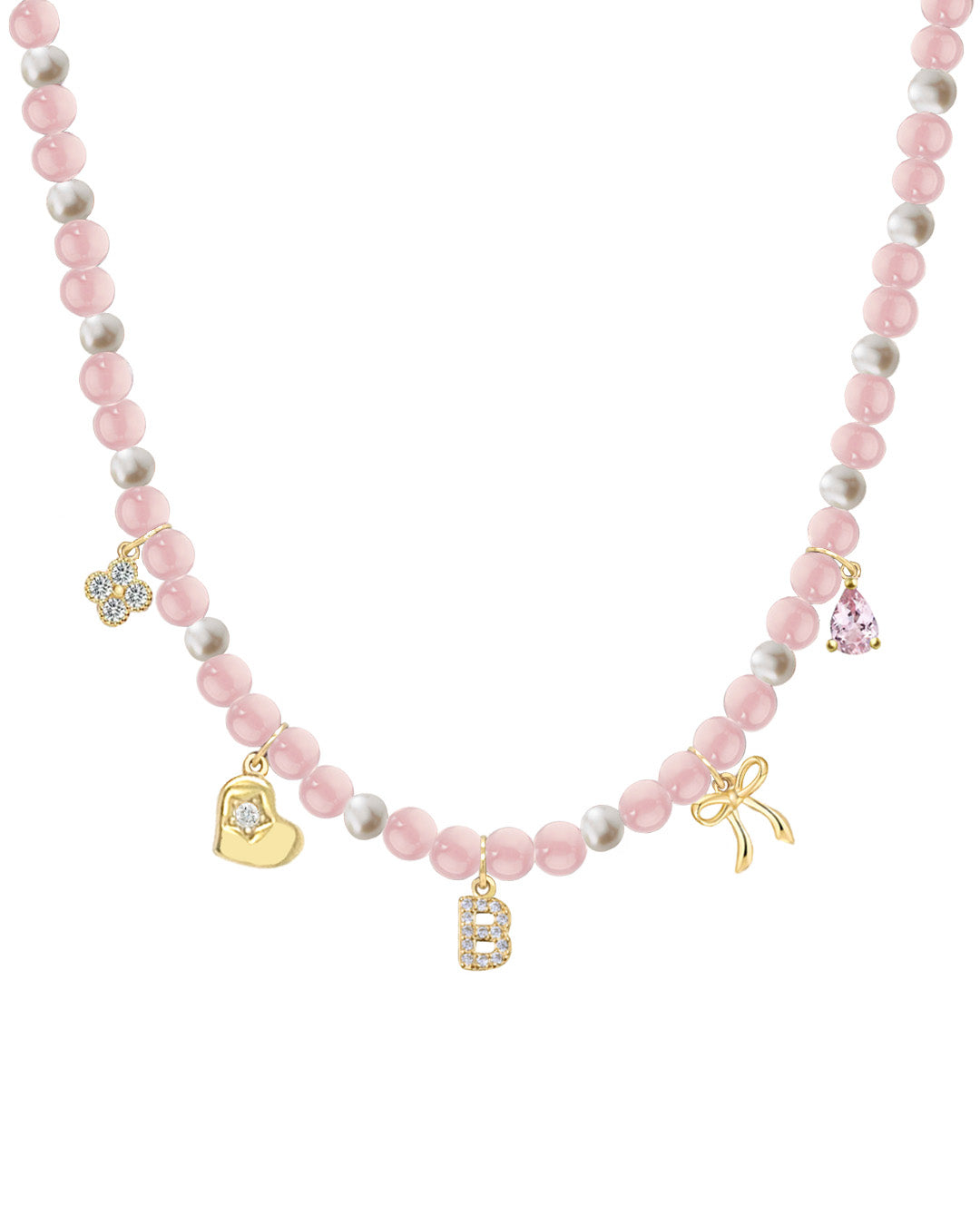 Rose Quartz Charm Necklace