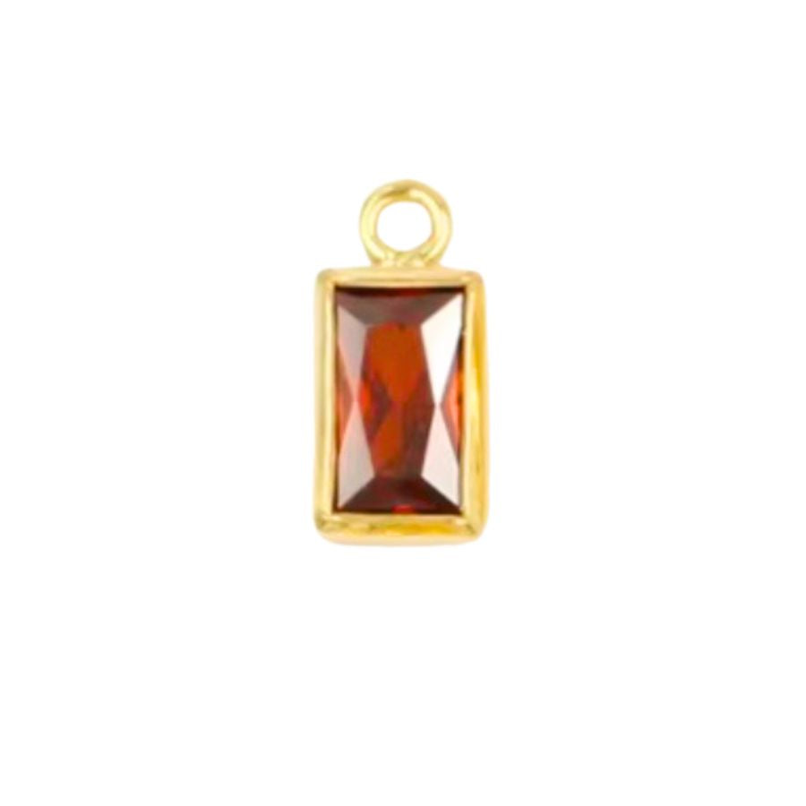 Gold January Baguette Birthstone (Included)