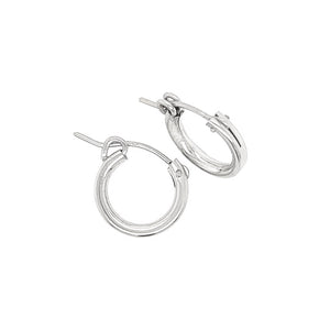 Silver Classic Small Euro Hoop (15mm)