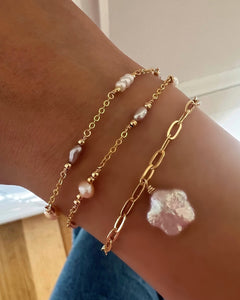 Gold Cloudchaser Pearl Bracelet