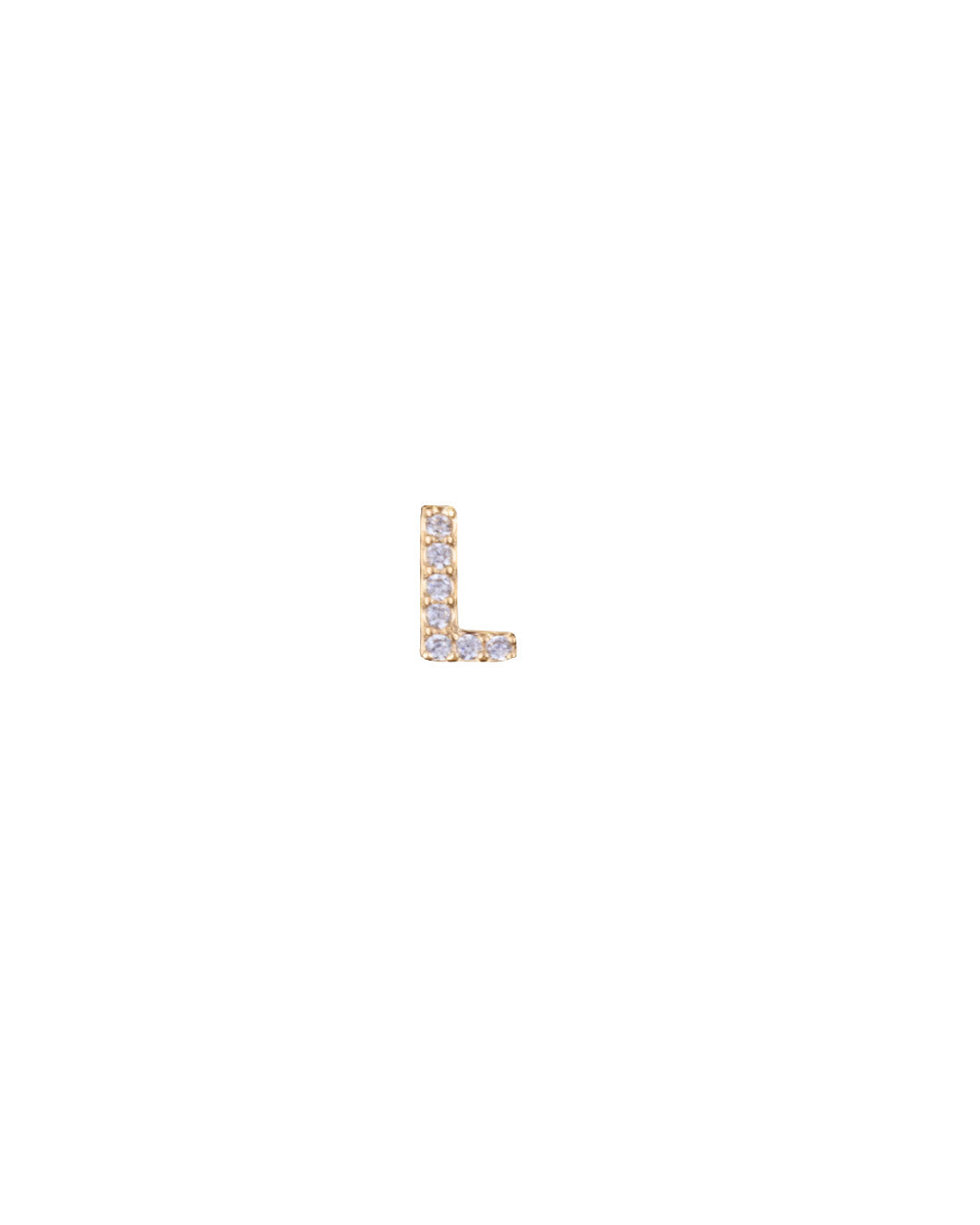 Gold Pavé Letter L