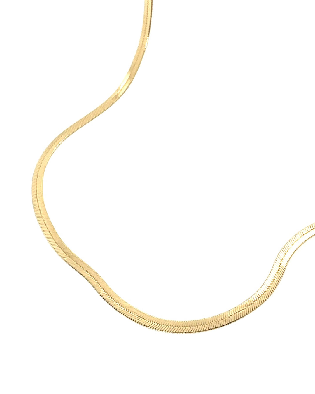 Gold Serpentine Herringbone Necklace Choker