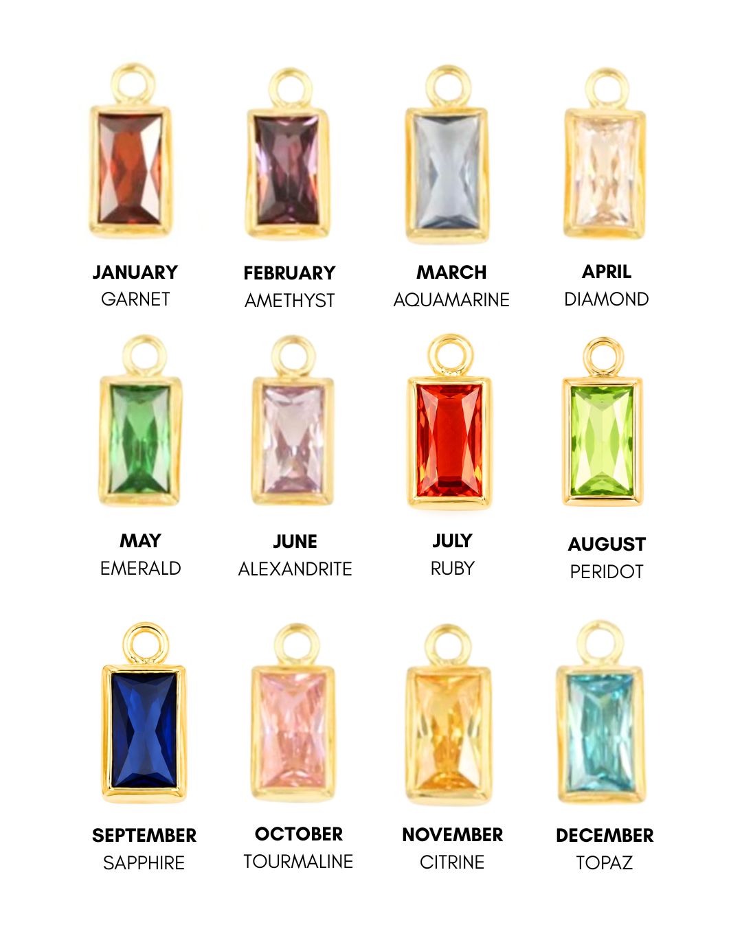 Gold Birthstone Necklace