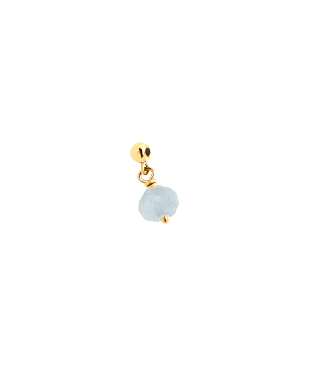 14k gold fill Aquamarine Bead Charm