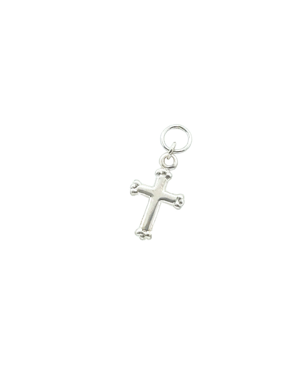 Sterling silver cross talisman earring charms for Huggie hoops earrings. Made in Australia. 