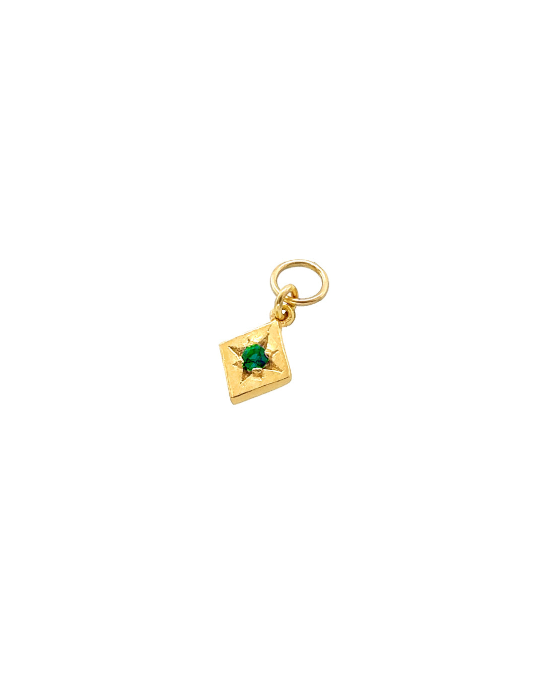 14k yellow gold fill Asteria emerald green Earring charm for huggie hoops earrings. Birthstone charm for earrings and necklace. Made in Australia. May semi-precious gem Birthstone. Personalised jewellery. 