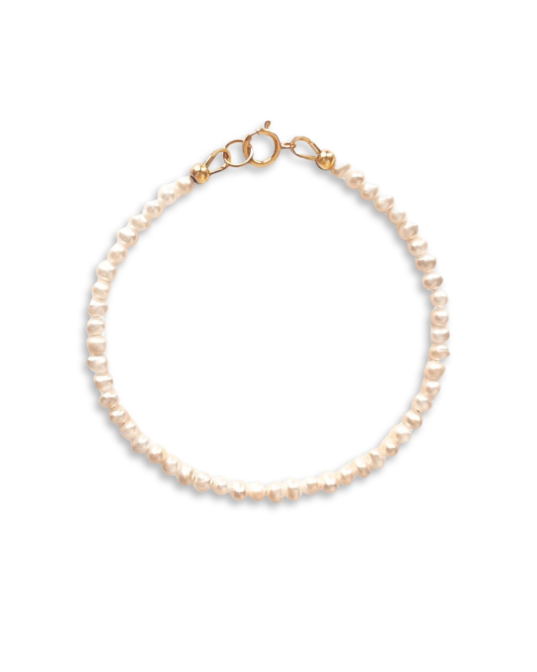 Freshwater classic Pearl bracelet in yellow gold finish