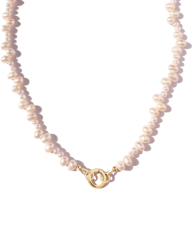 Pearl Charm Holder Necklace