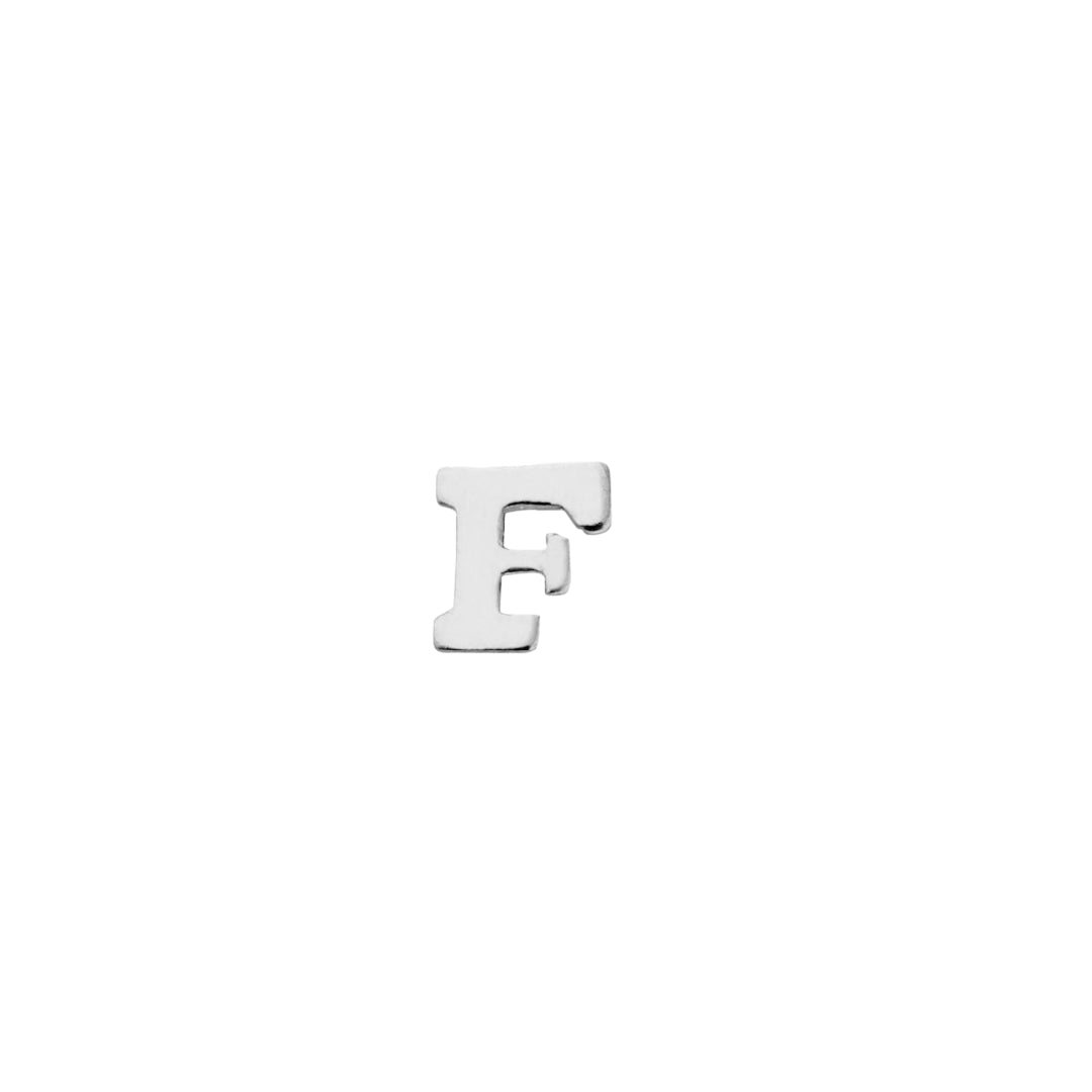 Classic Silver Letter F